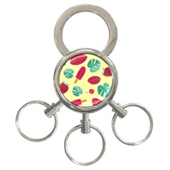 Watermelon Leaves Strawberry 3-ring Key Chain by HermanTelo