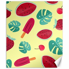 Watermelon Leaves Strawberry Canvas 20  X 24 