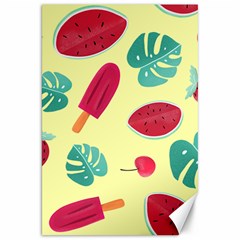 Watermelon Leaves Strawberry Canvas 20  X 30 