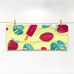 Watermelon Leaves Strawberry Hand Towel by HermanTelo