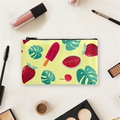 Watermelon Leaves Strawberry Cosmetic Bag (small)