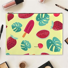 Watermelon Leaves Strawberry Cosmetic Bag (xl)