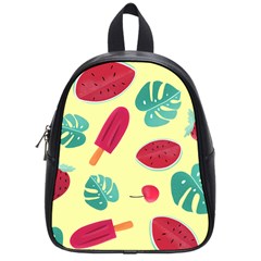 Watermelon Leaves Strawberry School Bag (small) by HermanTelo