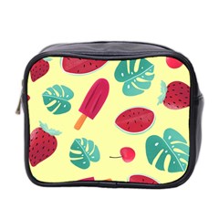 Watermelon Leaves Strawberry Mini Toiletries Bag (two Sides)