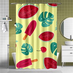 Watermelon Leaves Strawberry Shower Curtain 48  X 72  (small) 