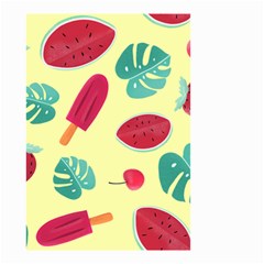 Watermelon Leaves Strawberry Small Garden Flag (two Sides) by HermanTelo