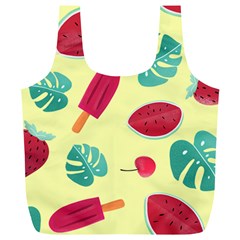 Watermelon Leaves Strawberry Full Print Recycle Bag (xl)