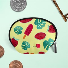 Watermelon Leaves Strawberry Accessory Pouch (small) by HermanTelo