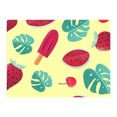 Watermelon Leaves Strawberry Double Sided Flano Blanket (mini)  by HermanTelo