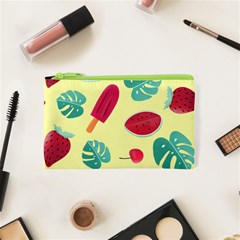 Watermelon Leaves Strawberry Cosmetic Bag (xs) by HermanTelo