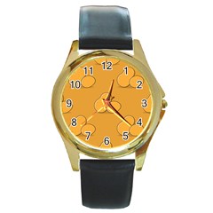 Fresh Potato Root Round Gold Metal Watch by HermanTelo