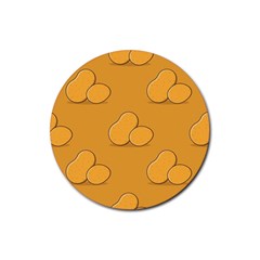 Fresh Potato Root Rubber Coaster (round)  by HermanTelo