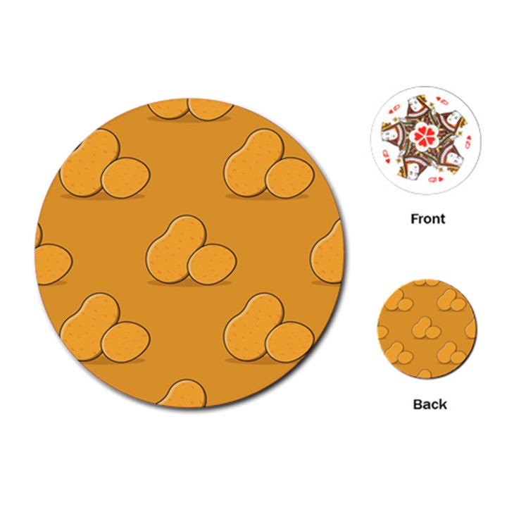 Fresh Potato Root Playing Cards Single Design (Round)