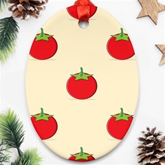 Fresh Tomato Oval Ornament (two Sides) by HermanTelo