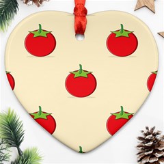 Fresh Tomato Heart Ornament (two Sides) by HermanTelo