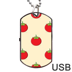 Fresh Tomato Dog Tag Usb Flash (one Side)