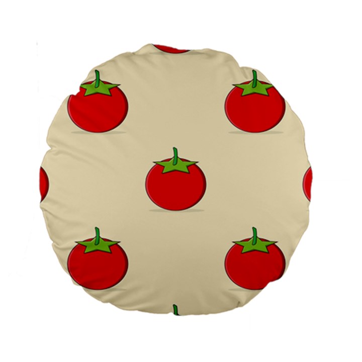 Fresh Tomato Standard 15  Premium Round Cushions