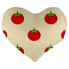 Fresh Tomato Large 19  Premium Heart Shape Cushions by HermanTelo