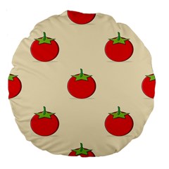 Fresh Tomato Large 18  Premium Flano Round Cushions