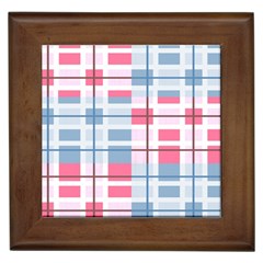 Fabric Textile Plaid Framed Tiles by HermanTelo