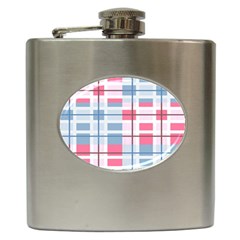 Fabric Textile Plaid Hip Flask (6 Oz)