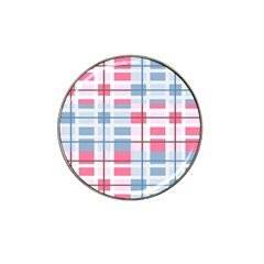 Fabric Textile Plaid Hat Clip Ball Marker (4 Pack) by HermanTelo