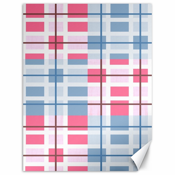 Fabric Textile Plaid Canvas 12  x 16 