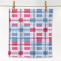 Fabric Textile Plaid Face Towel