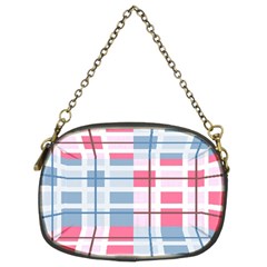 Fabric Textile Plaid Chain Purse (two Sides) by HermanTelo