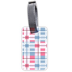 Fabric Textile Plaid Luggage Tag (one Side) by HermanTelo