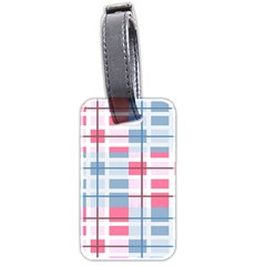 Fabric Textile Plaid Luggage Tag (two Sides)