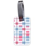 Fabric Textile Plaid Luggage Tag (two sides) Front