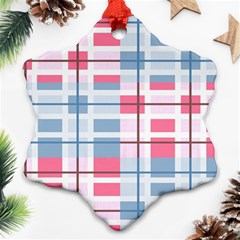 Fabric Textile Plaid Ornament (snowflake)