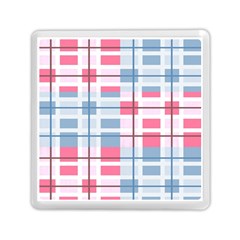 Fabric Textile Plaid Memory Card Reader (square)