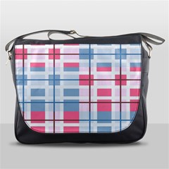 Fabric Textile Plaid Messenger Bag by HermanTelo