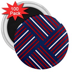 Geometric Background Stripes 3  Magnets (100 Pack) by HermanTelo