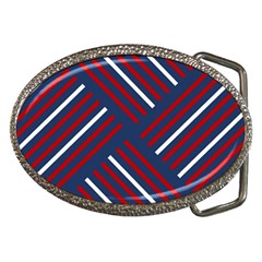 Geometric Background Stripes Belt Buckles