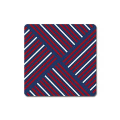 Geometric Background Stripes Square Magnet by HermanTelo