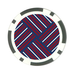 Geometric Background Stripes Poker Chip Card Guard (10 Pack) by HermanTelo