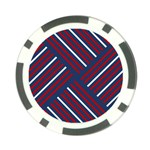 Geometric Background Stripes Poker Chip Card Guard (10 pack) Front