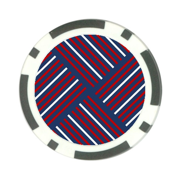 Geometric Background Stripes Poker Chip Card Guard (10 pack)