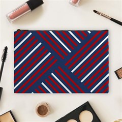 Geometric Background Stripes Cosmetic Bag (large)