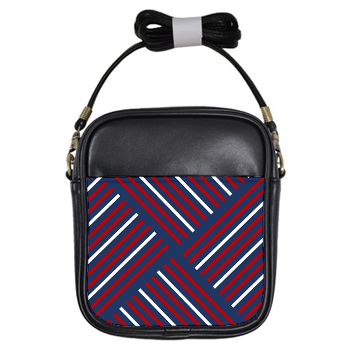 Geometric Background Stripes Girls Sling Bag