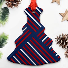 Geometric Background Stripes Christmas Tree Ornament (two Sides)