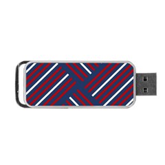 Geometric Background Stripes Portable Usb Flash (one Side) by HermanTelo