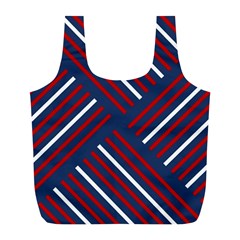 Geometric Background Stripes Full Print Recycle Bag (l)