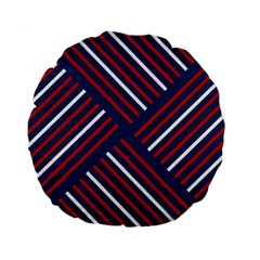 Geometric Background Stripes Standard 15  Premium Flano Round Cushions