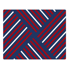 Geometric Background Stripes Double Sided Flano Blanket (large) 