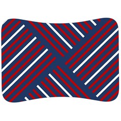 Geometric Background Stripes Velour Seat Head Rest Cushion