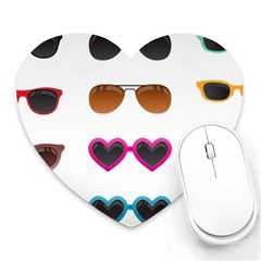 Eyeglasses Heart Mousepads by HermanTelo